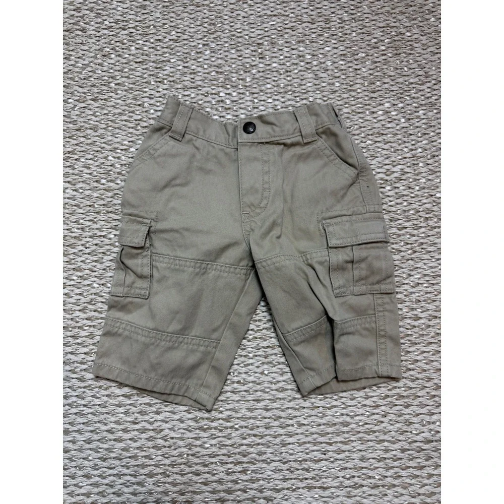 OshKosh Bgosh Khaki Cargo pants 3-6 Months Elastic Waist vintage Y2K Utility